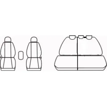 Potah sedadla Automega Autopotahy FIAT QUBO, 5 míst, od r. 2009, Dynamic žakar tmavý