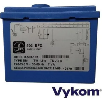 Příslušenství ke kotli Řídící a zapalovací automatika SIT 503 EFD, type DM, Tw 1,5 s, Ts 7,5 s, Protherm stacio