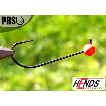 Rybářský háček Tungstenová jigovka HENDS velikost 2 barva Red - 0,6g