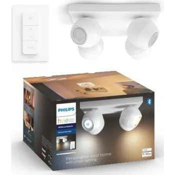 Bodové svítidlo Philips HUE WA Buckram bodové LED svítidlo 4x GU10 5W 350lm 2200-6500K IP20, bílé + ovladač
