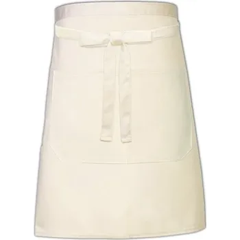 Pracovní zástěra Link Kitchen Wear Pekařská zástěra s kapsou X964T Natural -ca. Pantone 7499 90 x 50 cm