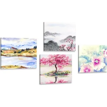 Obraz Dovido Set obrazů kouzlo malované přírody
