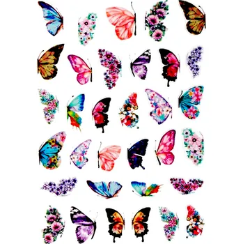 Zdobení na nehty - Nálepky motýl květinový