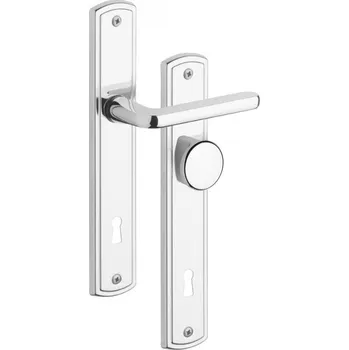 Rostex Strato štítové dveřní kování - klika - knoflík pro klíč 72mm Cr