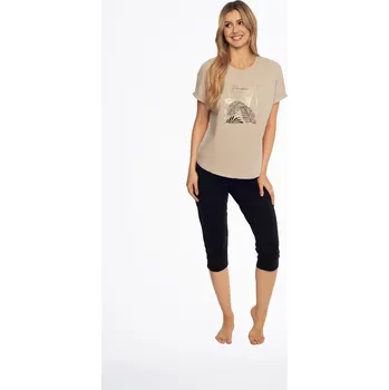 Dámské pyžamo Henderson pyžamo dámské 41311 Apparel - béžová, M (Bavlněné pyžamo dámské)