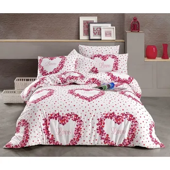 Povlečení Povlečení bavlněné Deluxe 3D Romance 200x140cm+90x70cm TiaHome