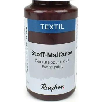 Speciální výtvarná barva Barva na textil Rayher nezažehlovací, čokoládová, 50 ml