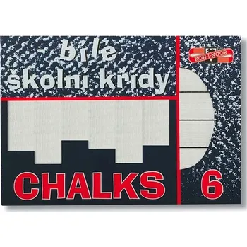 Školní křídy, 6 ks, bílé