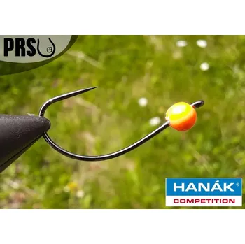 Rybářský háček Tungstenová hlavička bez protihrotu Hanák velikost 6 barva Orange - 0,6g