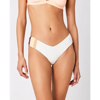 Dámské plavky Plavky Rip Curl BLOCK PARTY HI LEG SKIMPY Bone velikost XL
