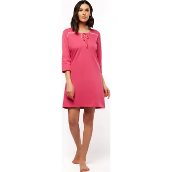 Dámská noční košile Uniconf Noční košilka 3/4 rukáv Barva: růžová, Velikost: S