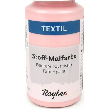 Speciální výtvarná barva Barva na textil Rayher nezažehlovací, světle růžová, 50 ml