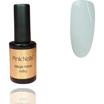 Lak na nehty UV podkladový gel lak Mega Base Milky 10ml