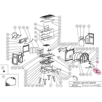 Krbová kamna Jotul - náhradní klička komplet pro F 400