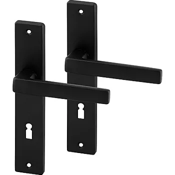 Dveřní kování Dveřní kování ACT Acapulco (černá), klika-klika, Otvor pro obyčejný klíč BB, AC-T Č (černá), 72 mm