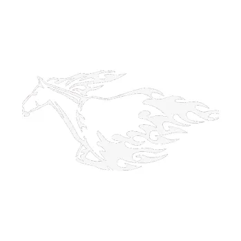 Samolepicí dekorace na vozidlo Animal flames 003 levá kůň (09 - bílá) SAMOLEPKA NA AUTO, NÁLEPKA, FÓLIE, POLEP, TUNING, VLASTNÍ TEXT, TISK, AUTOSAMOLEPKY.cz, POLEPY, OBRÁZEK, LOGO, 3D STICKERS