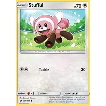 Sběratelská karetní hra Pokémon SUM 111/149 Stufful - Sun & Moon Stav: Excellent, Verze: NORMAL