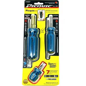 Šroubovák Sada šroubováků s bity Family Combo Pack Picquic - modrá