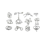 Hlavolamy drátové sada 12