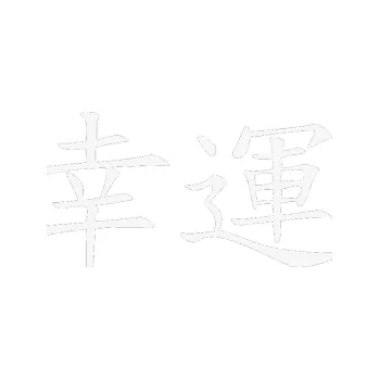 Polep vozidla SAMOLEPKA Čínský znak Lucky (09 - bílá) NA AUTO, NÁLEPKA, FÓLIE, POLEP, TUNING, VLASTNÍ TEXT, TISK, AUTOSAMOLEPKY.cz, POLEPY, OBRÁZEK, LOGO, SAMOLEPKY