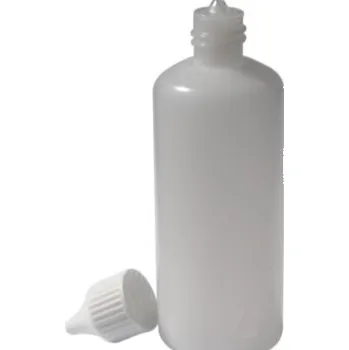 Lékovka 100ml natur lahvička + kapací vložka + bílý uzávěr