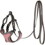 Postroj pro kočky s vodítkem, 120 cm x 10 mm, růžový