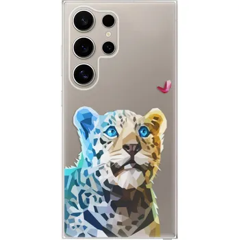 Pouzdro na mobilní telefon Odolné silikonové pouzdro iSaprio - Leopard With Butterfly - Samsung Galaxy S24 Ultra