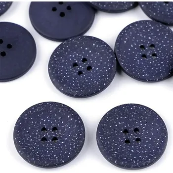 Knoflík Knoflík plastový, 25mm, modrá pařížská