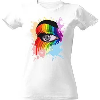 Dámské tričko Tričko s potiskem Duhové oko dámské