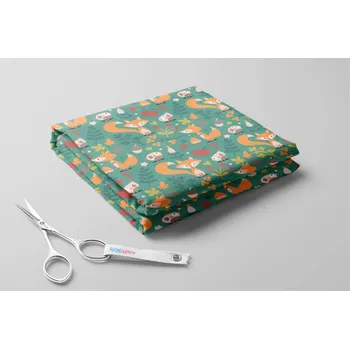 Softshell zimní, Lišky a jablíčka Barva: Zelená