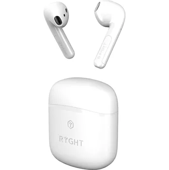 Sluchátka RYGHT WAYS2 Headset do uší (In Ear) Bluetooth® stereo bílá Indikátor nabití, headset, Nabíjecí pouzdro, dotykové ovládání