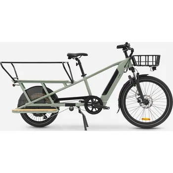 BTWIN Cargo elektrokolo Longtail se zadním nosičem R500E ZELENÁ 2025