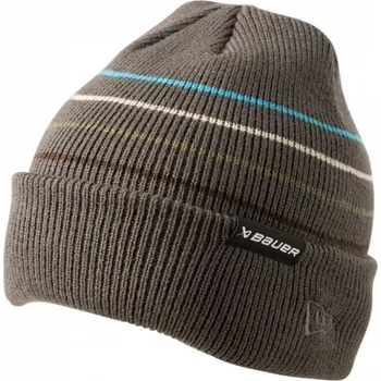 Dívčí tričko Zimní čepice Bauer NE Striped Toque Jr 1062330 šedá