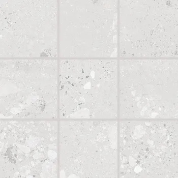 Dlažba Castone, DAK11855, dlaždice slinutá, 10x10 cm, šedobílá