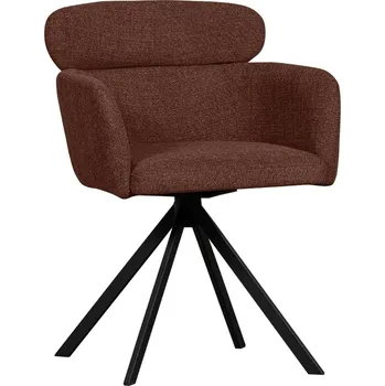 Jídelní židle WOOOD Hnědá čalouněná otočná jídelní židle Fanny