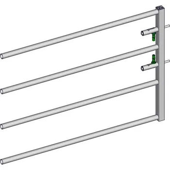 Výsuvný díl stájové 4-trubkové brány JOURDAIN EX4 AUTOLOCK délka 1,65 m