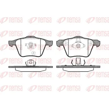 Brzdová destička Sada brzdových destiček, kotoučová brzda REMSA 1043.00