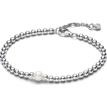 Náramek Náramek PANDORA Sladkovodní kultivovaná perla a&nbsp;kuličky 20 cm 593173C01-20
