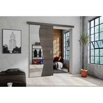 Interiérové dveře KIER Posuvné dveře FALA | 100 cm Barva: jasan tmavý