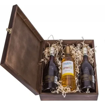 Dárková krabička Krabička na 3 láhve Carmen - hnědá