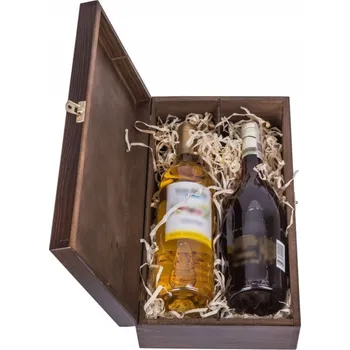 Dárková krabička Krabička na 2 láhve Carmen - hnědá