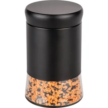 Dóza na potraviny WENKO Skleněná nádoba na uchovávání BOGA 0,6L černá
