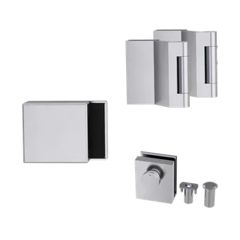 GK - PURISTO S - Sada (protikus, 3-díl. závěsy, zástrč dolní/horní) BN - Broušená nerez (71)