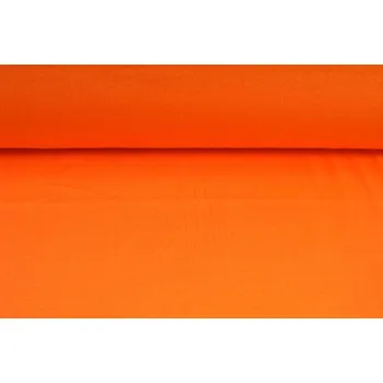 Jednolícní úplet, tričkovina, oranžová, látky, metráž - šíře 2 x 70 cm - TUNEL