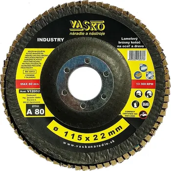 Brusný kotouč Lamelový brusný kotouč 115 x 22,2 zrno 80, INDUSTRY