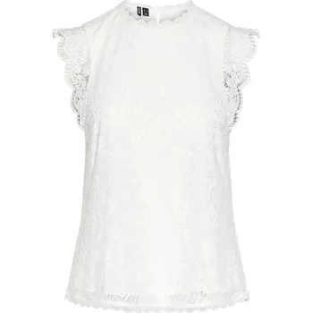 Dámské tričko BÍLÝ TOP S KRAJKOU Pieces