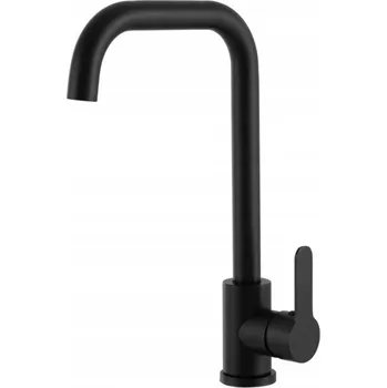 Vodovodní baterie Gamma Steel, stojánková dřezová baterie h-320, černá matná, GMA-BSK-BK