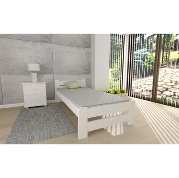 Postel Postel z masivu Union 80x200 cm bílá + rošt ZDARMA