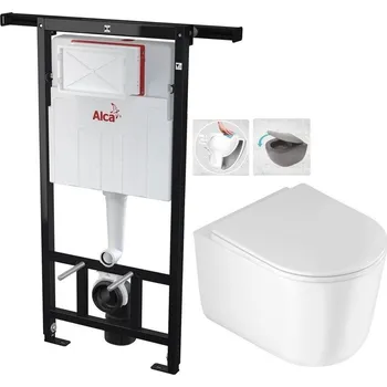 WC sada Předstěnový instalační systém bez tlačítka + WC DEANTE Jasmin se sedátkem RIMLESS AM102/1120 X JA1