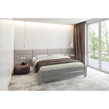 Postel Postel Kašpar masiv smrk 120x200 cm šedá + rošt ZDARMA